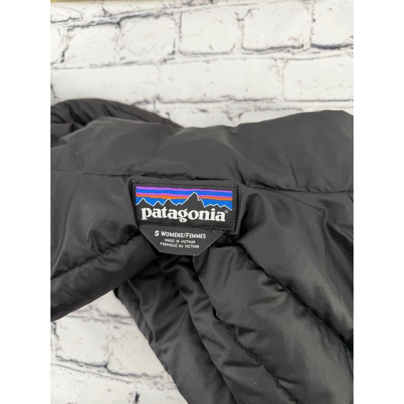 Patagonia Womens Black Down Vest Full Zip Puffer Quilted Small - Picture 4 of 7